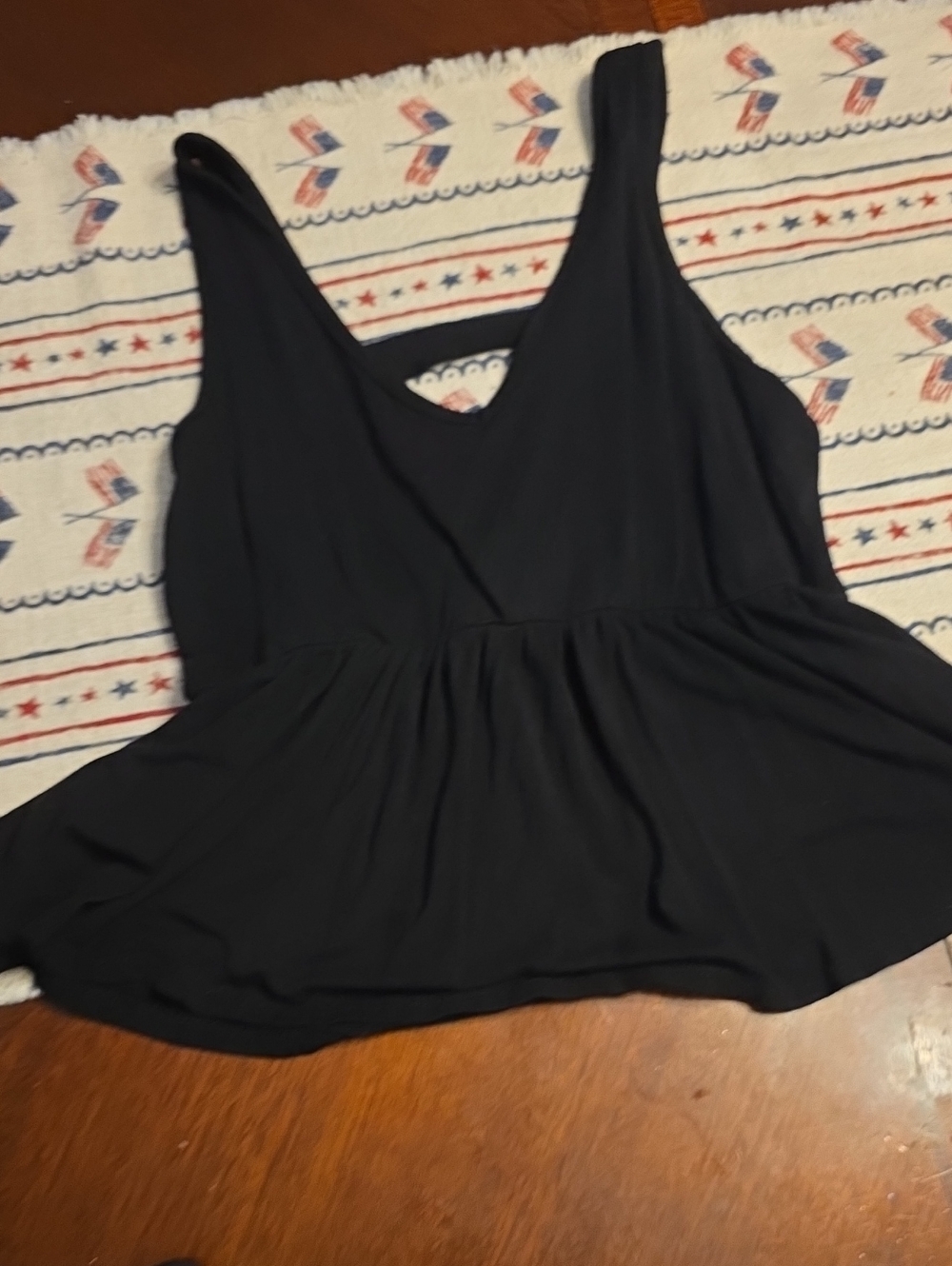 Women’s Black Peplum Tank Top